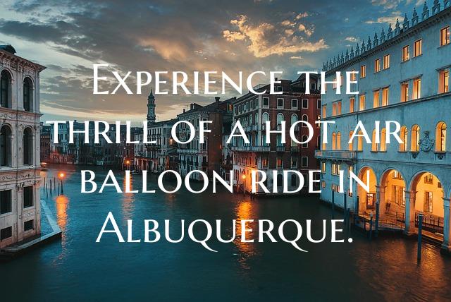Experience the thrill of a hot air balloon ride in...