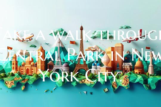 Take a walk through Central Park in New York City.